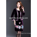 Autumn Purple Trench Coat of Velvet and Spandex For Women Manufacture Expert Exportador de Guangzhou